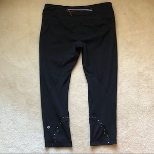 lululemon athletica Pants - Lululemon Inspire Crop Block It Reflective Black 8 lululemon athletica Pants - Lululemon Inspire Crop Block It Reflective Black 8